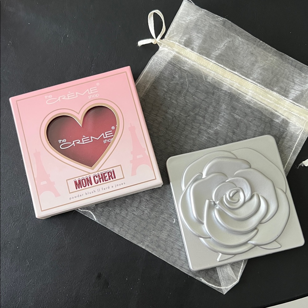 THE CREME SHOP MON CHERI DEEP PINK POWDER BLUSH & SILVER TONE
TWO SIDED MIRROR - Picture 9 of 9